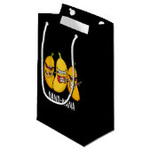 Petit Sac Cadeau Band-nana Funny Fruit Banana Pun Dark BG (Devant Angle)
