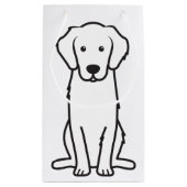 Petit Sac Cadeau Bande dessinée de chien de golden retriever (Dos)