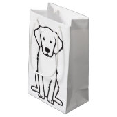 Petit Sac Cadeau Bande dessinée de chien de golden retriever (Dos Angle)