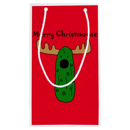 Petit Sac Cadeau Bande dessinée drôle d'orignaux de conserves au (Dos)