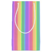Petit Sac Cadeau Bandes arc-en-ciel pastel (Devant)