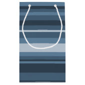 Petit Sac Cadeau Bandes bleu gris (Dos)