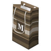 Petit Sac Cadeau Bandes Brown (Dos Angle)