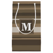 Petit Sac Cadeau Bandes Brown (Devant)