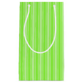 Petit Sac Cadeau Bandes de bonbons vert citron (Devant)