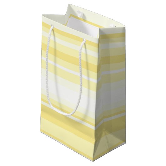 Petit Sac Cadeau Bandes de citron (Devant Angle)