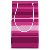 Petit Sac Cadeau Bandes de Fuschia (Devant)