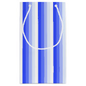 Petit Sac Cadeau Bandes d'ombre bleu royal (Dos)