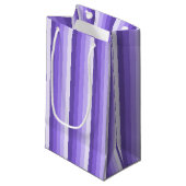 Petit Sac Cadeau Bandes d'ombre violette (Devant Angle)