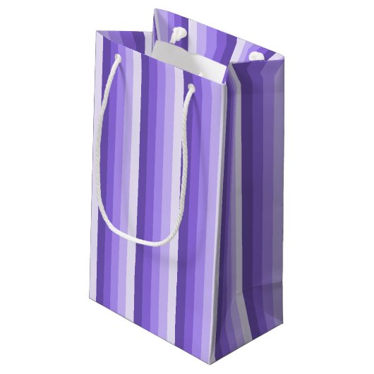 Petit Sac Cadeau Bandes d'ombre violette (Dos Angle)