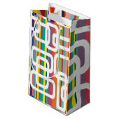 Petit Sac Cadeau Bandes et rectangles (Dos Angle)