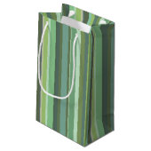 Petit Sac Cadeau Bandes horizontales vert olive (Dos Angle)