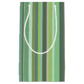 Petit Sac Cadeau Bandes horizontales vert olive (Devant)