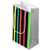 Petit Sac Cadeau Bandes néon (Dos Angle)