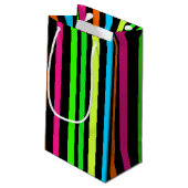 Petit Sac Cadeau Bandes néon (Dos Angle)