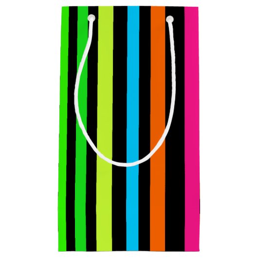 Petit Sac Cadeau Bandes néon (Devant)
