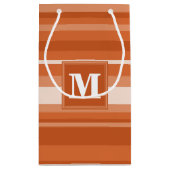 Petit Sac Cadeau Bandes orange monogrammes (Dos)