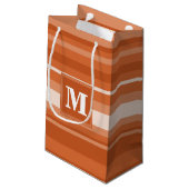 Petit Sac Cadeau Bandes orange monogrammes (Dos Angle)