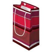 Petit Sac Cadeau Bandes rouges (Devant Angle)