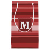 Petit Sac Cadeau Bandes rouges monogrammes (Devant)