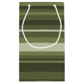 Petit Sac Cadeau Bandes vert olive (Dos)
