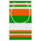 Petit Sac Cadeau Bandes vertes, blanches et orange (Dos)