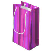 Petit Sac Cadeau Bandes verticales roses (Dos Angle)