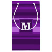 Petit Sac Cadeau Bandes violettes monogrammes (Dos)