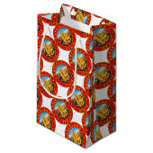 Petit Sac Cadeau Barcelone, Spain, circle, red (Devant Angle)