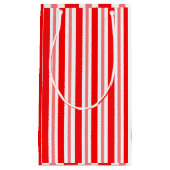 Petit Sac Cadeau Barré rouge et rose (Devant)