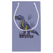 Petit Sac Cadeau Baryonyx bleu (Dos)