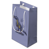 Petit Sac Cadeau Baryonyx bleu (Dos Angle)