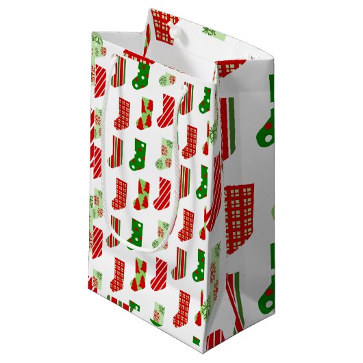 Petit Sac Cadeau Bas de Noël (Devant Angle)