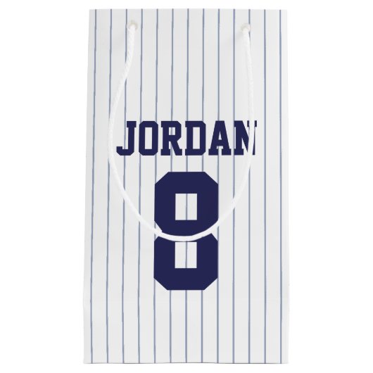Petit Sac Cadeau Baseball Jersey - Sports Thème Anniversaire (Devant)