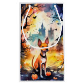 Petit Sac Cadeau Basenji D'Halloween Avec Peur Citrouille (Dos)