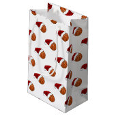 Petit Sac Cadeau Basket-ball et cerceau de Noël (Dos Angle)
