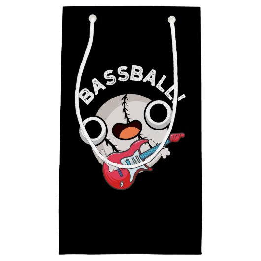 Petit Sac Cadeau Basse-ball drôle Baseball basse jeu de basse Dark (Devant)