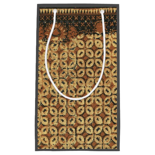 Petit Sac Cadeau Batik Earthy Coffee Bean Élégant Rustique robuste (Devant)