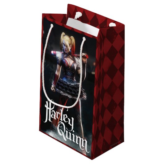 Petit Sac Cadeau Batman Arkham Knight | Harley Quinn avec chauve-so (Dos Angle)