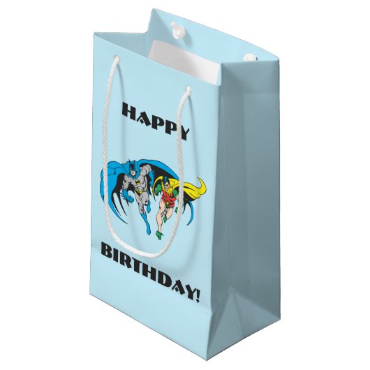 Petit Sac Cadeau Batman & Robin (Devant Angle)