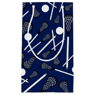 Petit Sac Cadeau Bâtons de lacrosse de bleu marine