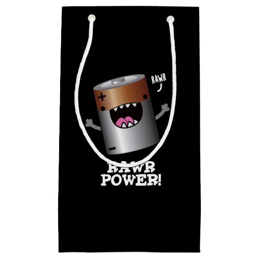 Petit Sac Cadeau Batterie Rawy Power Funny Pun Dark BG (Devant)