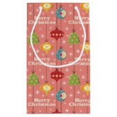 Petit Sac Cadeau Baubles de Noël modernes du milieu du siècle (Dos)