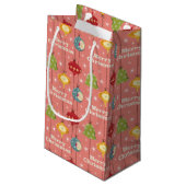 Petit Sac Cadeau Baubles de Noël modernes du milieu du siècle (Dos Angle)