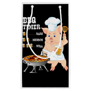 Petit Sac Cadeau BBQ BBQ Timer Pig Grill Barbecue Beer Lover Men