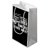 Petit Sac Cadeau BBQ Fumer Pitmaster Cadeau Boire Bière Fumer Viand (Devant Angle)