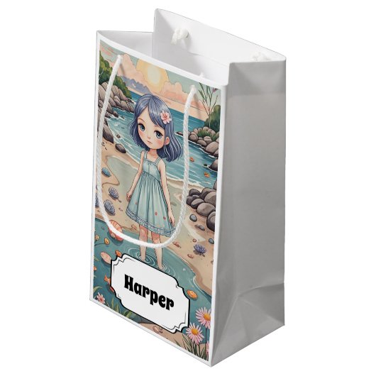 Petit Sac Cadeau Beachcomber's Bliss Personnalisé (Dos Angle)