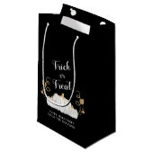 Petit Sac Cadeau Beau Brouillon Noir Ou Traiter Halloween Citrouill (Devant Angle)