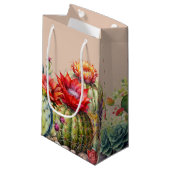 Petit Sac Cadeau Beau Cactus Flower (Devant Angle)