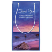 Petit Sac Cadeau Beau coucher de soleil Merci photo côtière (Devant)